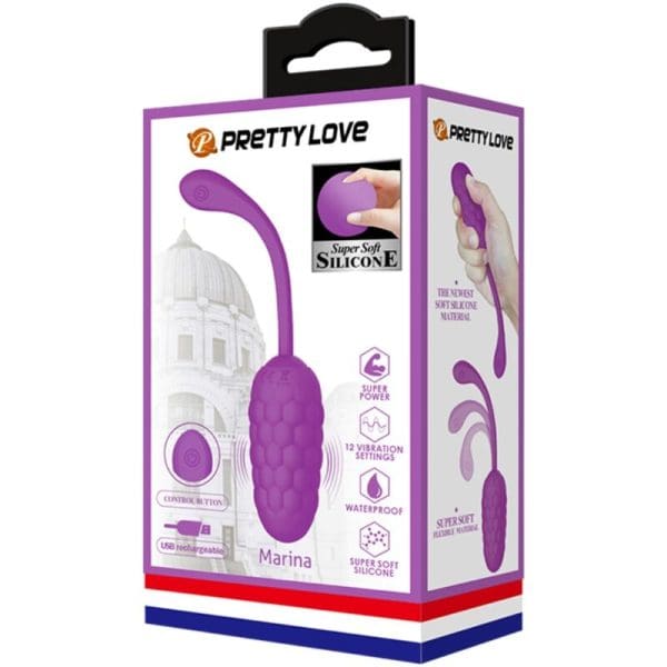 PRETTY LOVE - VIBRATING EGG WITH PURPLE RECHARGEABLE MARINE TEXTURE 9